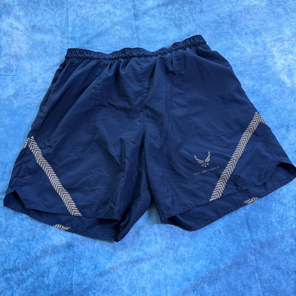 U.S. Air Force PT Training Running Shorts Blue Reflective Size M